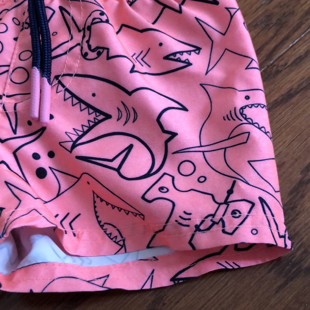 Neon Shark Swim Trunks - Picture 2 of 4